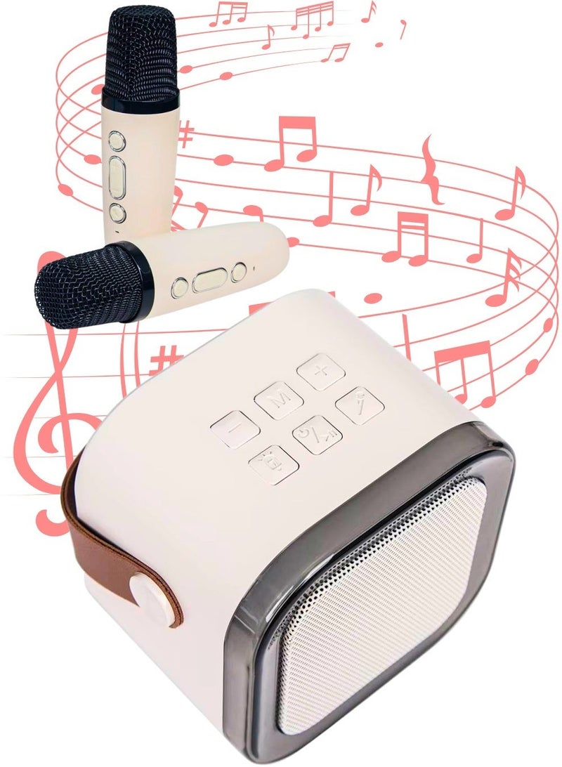 Portable Karaoke Machine for Kids & Adults – Bluetooth Karaoke Speaker with 2 Wireless Microphones, LED Color Lights, and Perfect for Home Parties, Birthdays, and Family Fun - Image 3